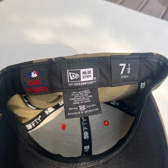 New Era San Francisco Giants Camo Hat with Orange Logo NWOT - Picture 5 of 5